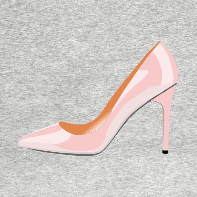 High Heeled shoe in Rose Quartz by DavidASmith